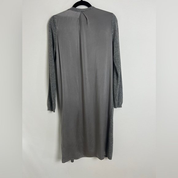 OC By Oleg Cassini Gray Angora Silk Blend Long Sleeve Longline Open Duster Sz S - Picture 5 of 9